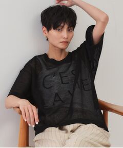 OPAQUE.CLIP / オペーク ドット クリップ ニット・セーター | メッシュロゴニット【洗濯機洗い可】