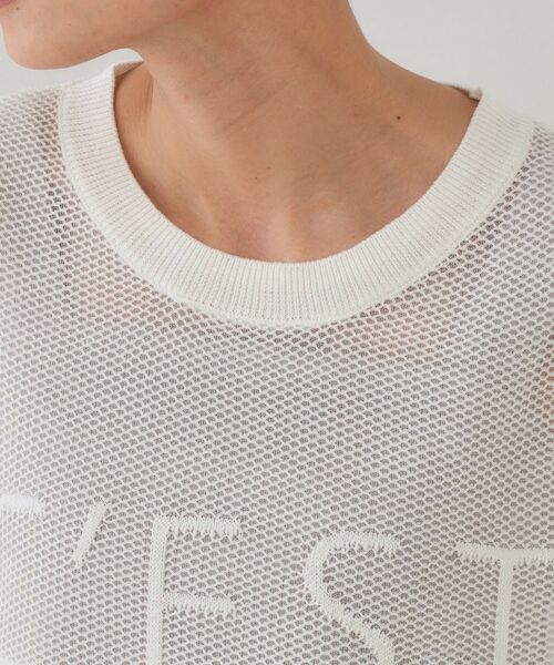 OPAQUE.CLIP / オペーク ドット クリップ ニット・セーター | メッシュロゴニット【洗濯機洗い可】 | 詳細16