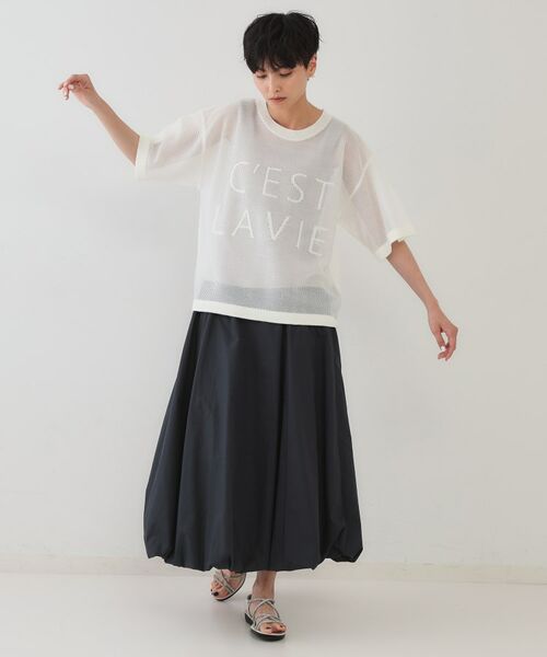 OPAQUE.CLIP / オペーク ドット クリップ ニット・セーター | メッシュロゴニット【洗濯機洗い可】 | 詳細2