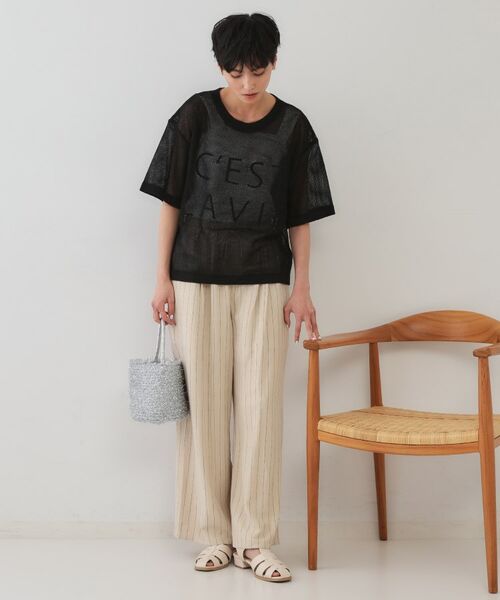 OPAQUE.CLIP / オペーク ドット クリップ ニット・セーター | メッシュロゴニット【洗濯機洗い可】 | 詳細7