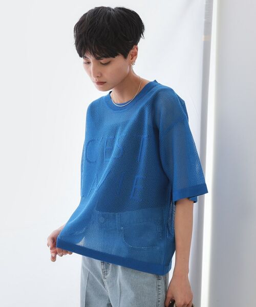 OPAQUE.CLIP / オペーク ドット クリップ ニット・セーター | メッシュロゴニット【洗濯機洗い可】 | 詳細9