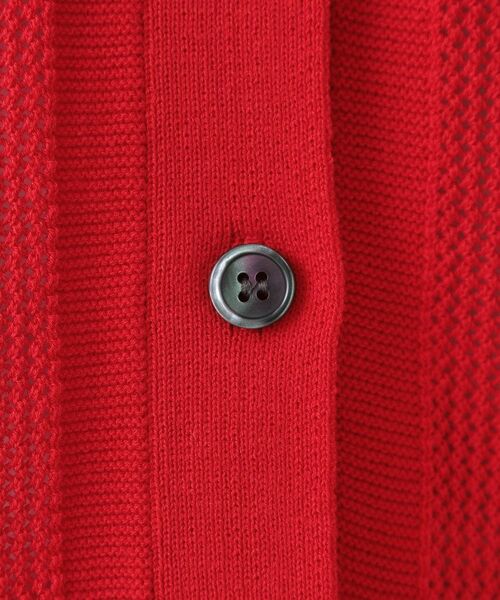 OPAQUE.CLIP / オペーク ドット クリップ ニット・セーター | 《CLASSY掲載》透かし編みポロニット【洗濯機洗い可】 | 詳細12