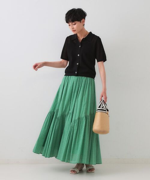 OPAQUE.CLIP / オペーク ドット クリップ ニット・セーター | 《CLASSY掲載》透かし編みポロニット【洗濯機洗い可】 | 詳細6