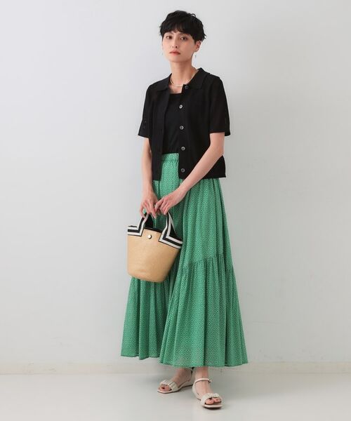 OPAQUE.CLIP / オペーク ドット クリップ ニット・セーター | 《CLASSY掲載》透かし編みポロニット【洗濯機洗い可】 | 詳細7