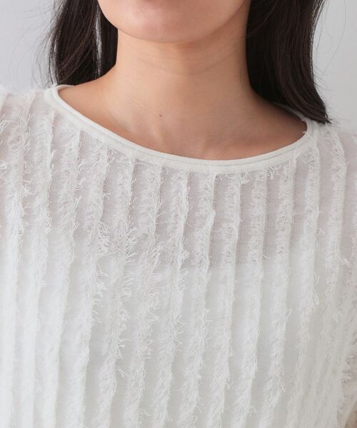 OPAQUE.CLIP / オペーク ドット クリップ ニット・セーター | フリンジクロップドニット【洗濯機洗い可/抗ピル】 | 詳細16