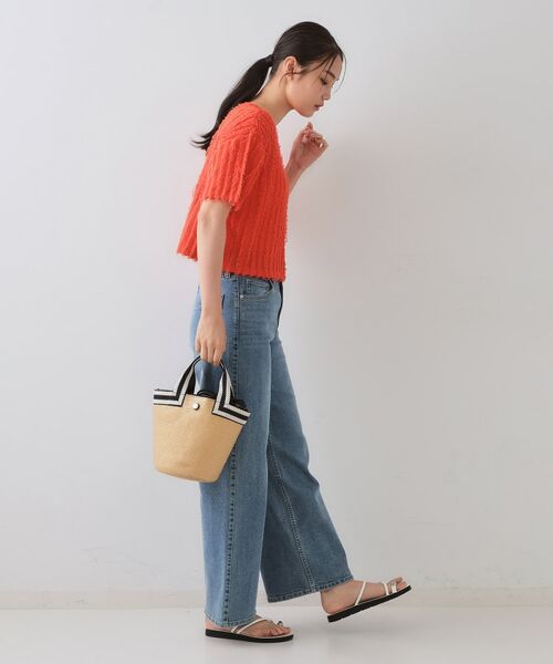 OPAQUE.CLIP / オペーク ドット クリップ ニット・セーター | フリンジクロップドニット【洗濯機洗い可/抗ピル】 | 詳細7