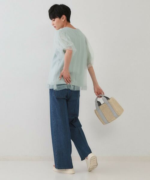 OPAQUE.CLIP / オペーク ドット クリップ カットソー | チュールレイヤードトップス【洗濯機洗い可】 | 詳細11