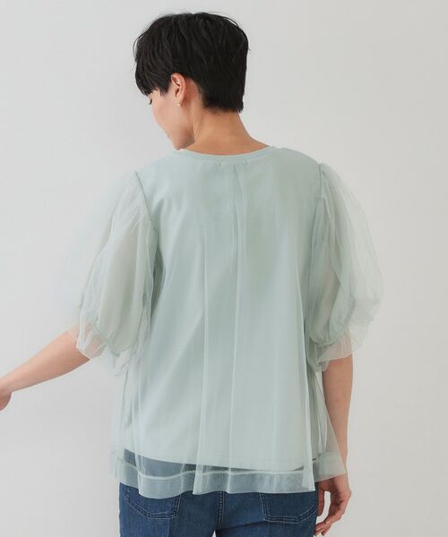 OPAQUE.CLIP / オペーク ドット クリップ カットソー | チュールレイヤードトップス【洗濯機洗い可】 | 詳細15