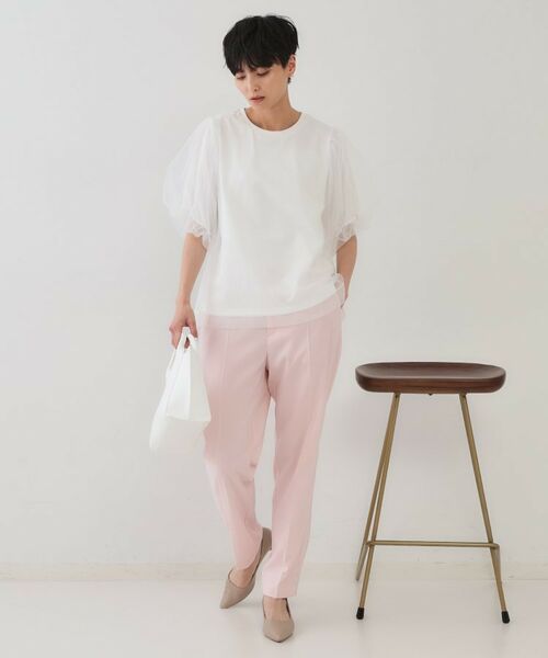 OPAQUE.CLIP / オペーク ドット クリップ カットソー | チュールレイヤードトップス【洗濯機洗い可】 | 詳細2