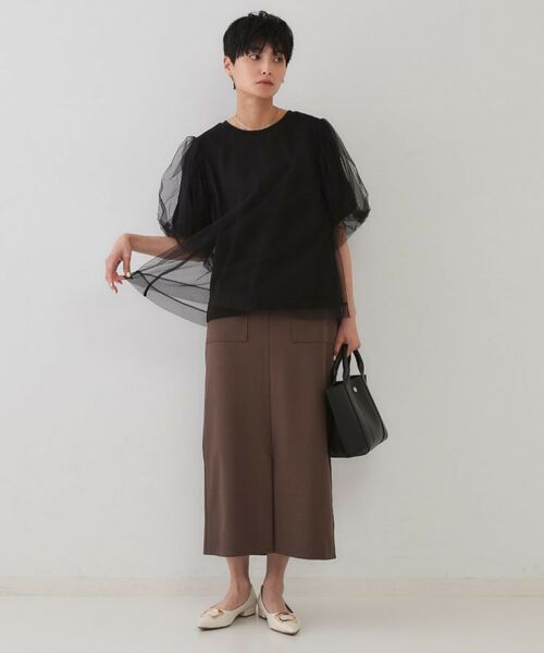 OPAQUE.CLIP / オペーク ドット クリップ カットソー | チュールレイヤードトップス【洗濯機洗い可】 | 詳細6