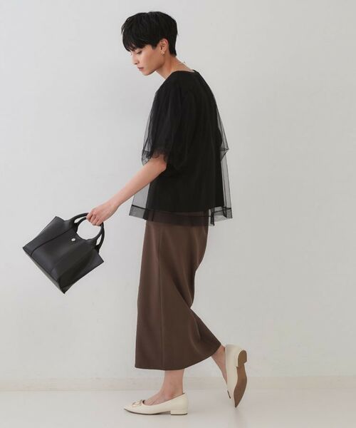 OPAQUE.CLIP / オペーク ドット クリップ カットソー | チュールレイヤードトップス【洗濯機洗い可】 | 詳細7