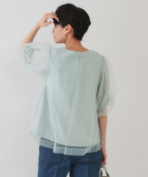 OPAQUE.CLIP / オペーク ドット クリップ カットソー | チュールレイヤードトップス【洗濯機洗い可】 | 詳細9