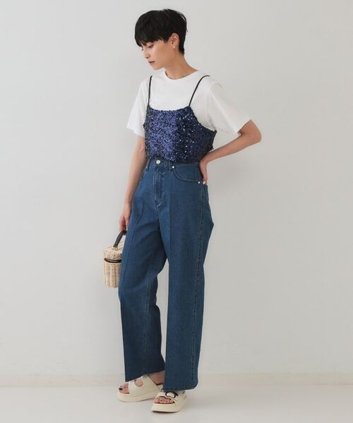 OPAQUE.CLIP / オペーク ドット クリップ その他トップス | 《ツインセット》スパンコールキャミ×Tシャツ【洗濯機洗い可】 | 詳細12