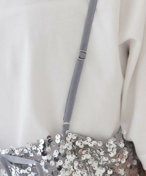 OPAQUE.CLIP / オペーク ドット クリップ その他トップス | 《ツインセット》スパンコールキャミ×Tシャツ【洗濯機洗い可】 | 詳細22