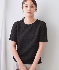 OPAQUE.CLIP / オペーク ドット クリップ カットソー | ふくれジャカードショートカットソー【洗濯機洗い可】