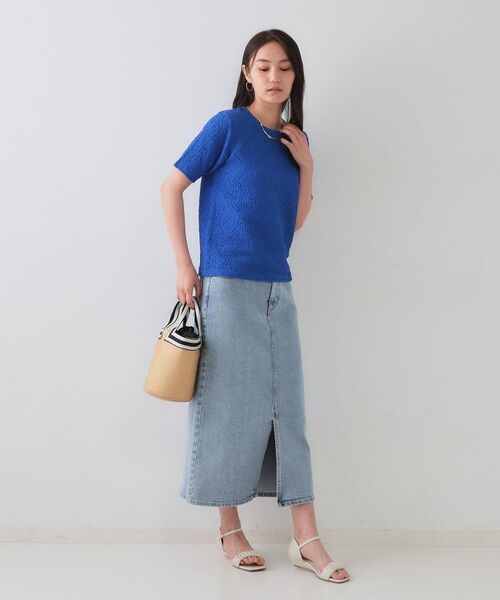 OPAQUE.CLIP / オペーク ドット クリップ カットソー | ふくれジャカードショートカットソー【洗濯機洗い可】 | 詳細14