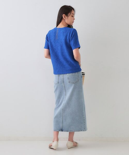 OPAQUE.CLIP / オペーク ドット クリップ カットソー | ふくれジャカードショートカットソー【洗濯機洗い可】 | 詳細15