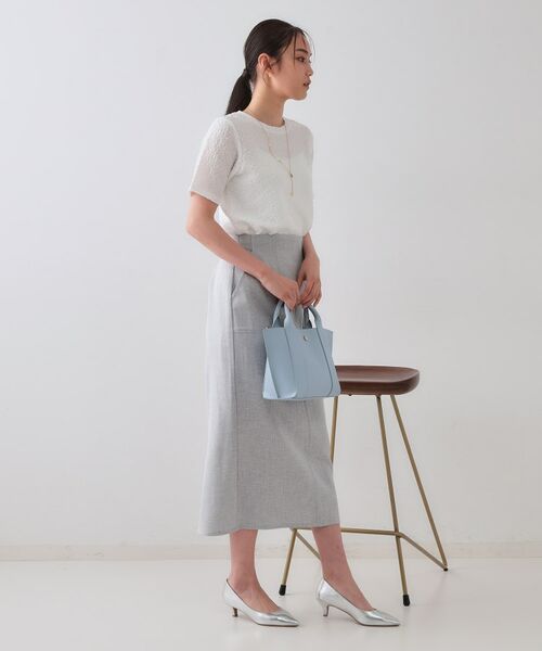 OPAQUE.CLIP / オペーク ドット クリップ カットソー | ふくれジャカードショートカットソー【洗濯機洗い可】 | 詳細3