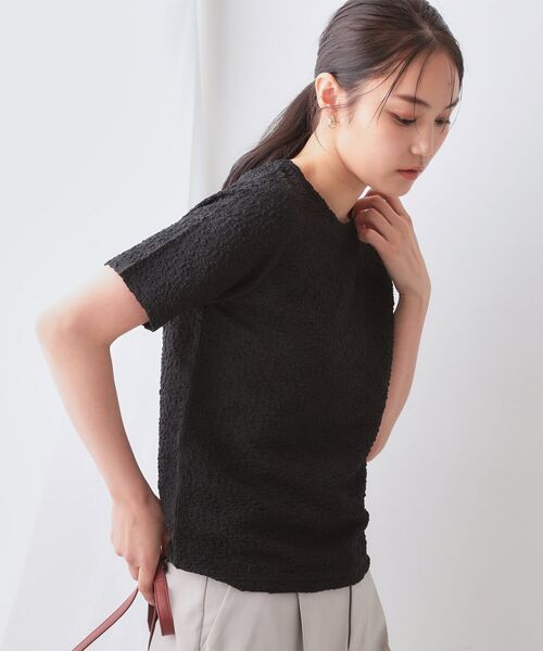 OPAQUE.CLIP / オペーク ドット クリップ カットソー | ふくれジャカードショートカットソー【洗濯機洗い可】 | 詳細5