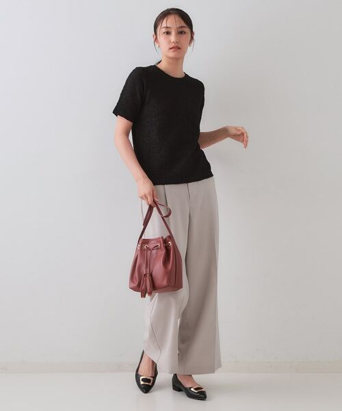 OPAQUE.CLIP / オペーク ドット クリップ カットソー | ふくれジャカードショートカットソー【洗濯機洗い可】 | 詳細6