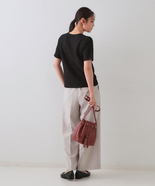 OPAQUE.CLIP / オペーク ドット クリップ カットソー | ふくれジャカードショートカットソー【洗濯機洗い可】 | 詳細7