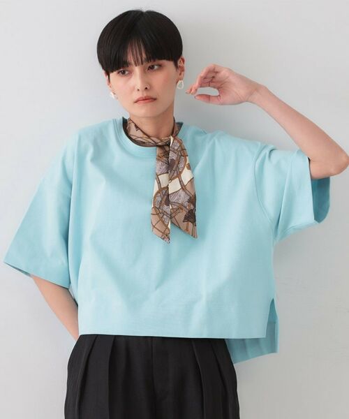 OPAQUE. CLIP/オペーク ドット クリップ 《5色展開》ワイドシルエットTシャツ【洗濯機洗い可】 ブルー(091) 00(00) OPAQUE. CLIP/オペーク ドット クリップ 《5色展開》ワイドシルエットTシャツ【洗濯機洗い可】 ブルー(091) 00(00)