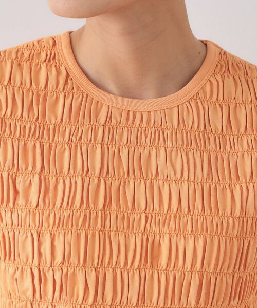 OPAQUE.CLIP / オペーク ドット クリップ カットソー | シャーリングショートTシャツ【洗濯機洗い可】 | 詳細16