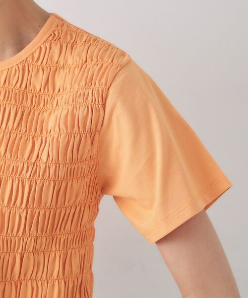 OPAQUE.CLIP / オペーク ドット クリップ カットソー | シャーリングショートTシャツ【洗濯機洗い可】 | 詳細17