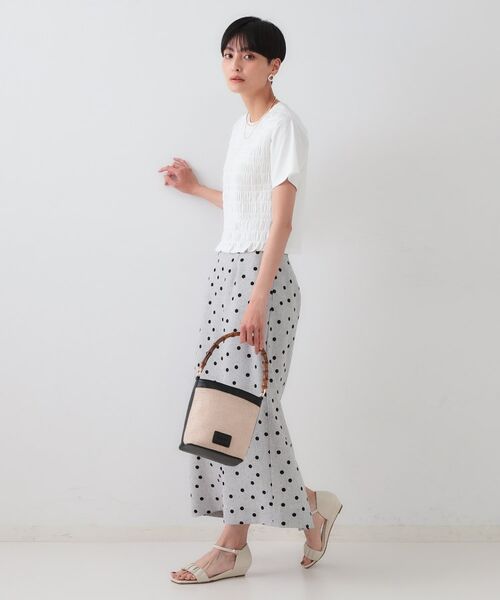 OPAQUE.CLIP / オペーク ドット クリップ カットソー | シャーリングショートTシャツ【洗濯機洗い可】 | 詳細3