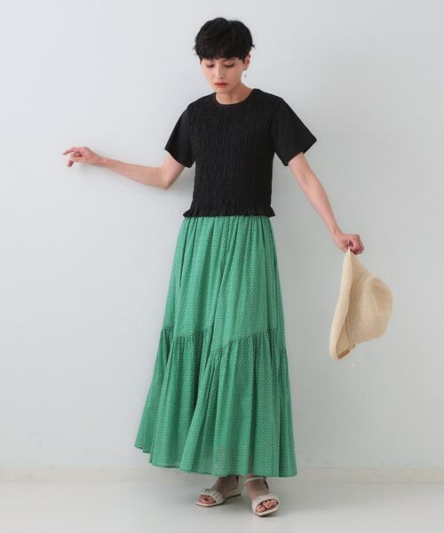 OPAQUE.CLIP / オペーク ドット クリップ カットソー | シャーリングショートTシャツ【洗濯機洗い可】 | 詳細6