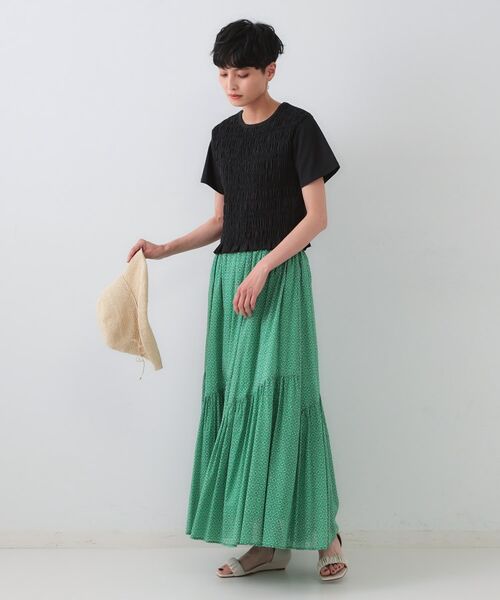 OPAQUE.CLIP / オペーク ドット クリップ カットソー | シャーリングショートTシャツ【洗濯機洗い可】 | 詳細7