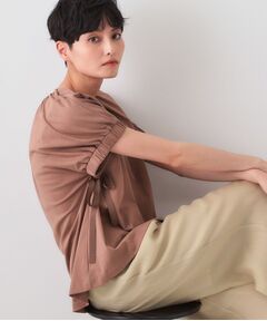 OPAQUE.CLIP / オペーク ドット クリップ カットソー | サイドリボンチュニックトップス【洗濯機洗い可】