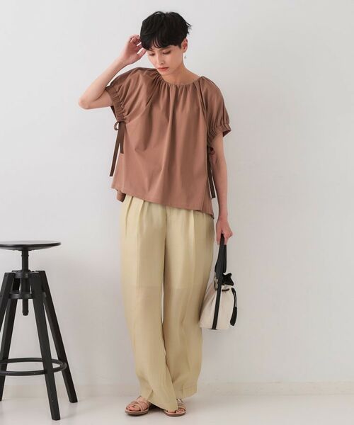 OPAQUE.CLIP / オペーク ドット クリップ カットソー | サイドリボンチュニックトップス【洗濯機洗い可】 | 詳細10