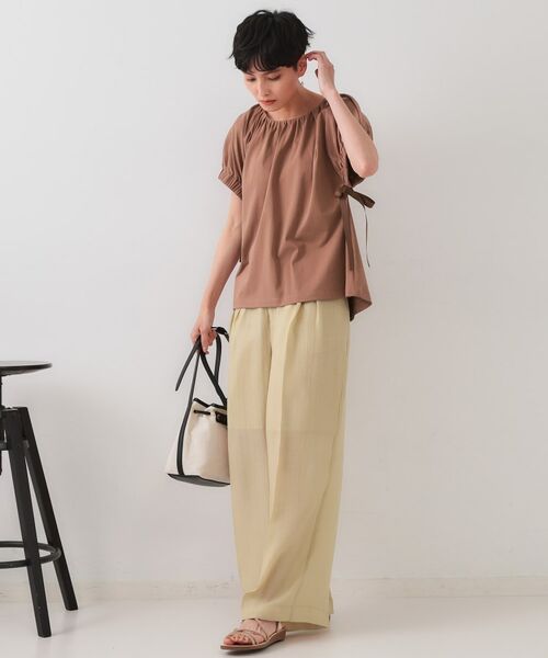 OPAQUE.CLIP / オペーク ドット クリップ カットソー | サイドリボンチュニックトップス【洗濯機洗い可】 | 詳細11