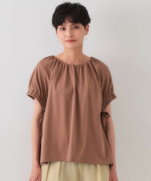 OPAQUE.CLIP / オペーク ドット クリップ カットソー | サイドリボンチュニックトップス【洗濯機洗い可】 | 詳細13