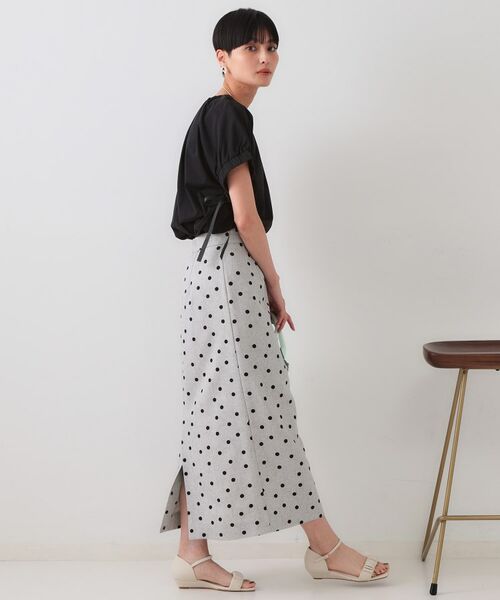 OPAQUE.CLIP / オペーク ドット クリップ カットソー | サイドリボンチュニックトップス【洗濯機洗い可】 | 詳細7