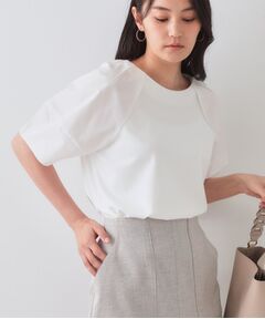 OPAQUE.CLIP / オペーク ドット クリップ カットソー | 《S-LLサイズ》ランタンスリーブトップス【UV/接触冷感/洗濯機洗い可】