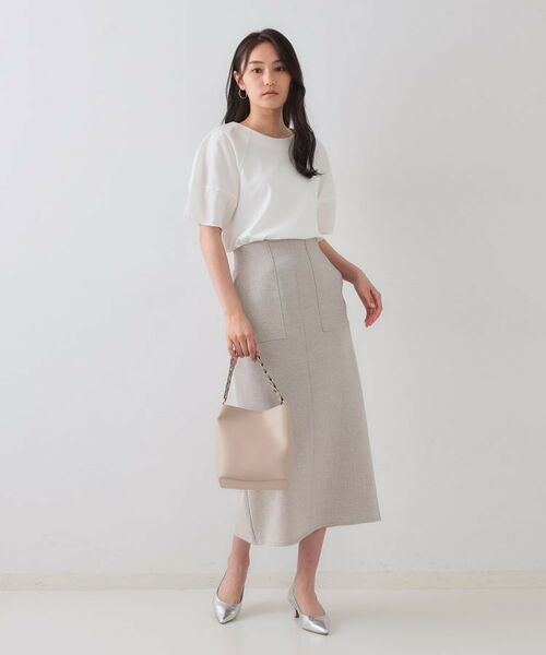 OPAQUE.CLIP / オペーク ドット クリップ カットソー | 《S-LLサイズ》ランタンスリーブトップス【UV/接触冷感/洗濯機洗い可】 | 詳細1