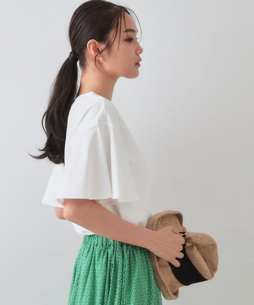 OPAQUE.CLIP / オペーク ドット クリップ カットソー | 《S-LLサイズ》フレアスリーブカッソー【UV/接触冷感/洗濯機洗い可】 | 詳細1