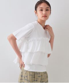 OPAQUE.CLIP / オペーク ドット クリップ カットソー | ダブルフリルデザイントップス【洗濯機洗い可】