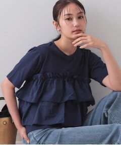 OPAQUE.CLIP / オペーク ドット クリップ カットソー | ダブルフリルデザイントップス【洗濯機洗い可】