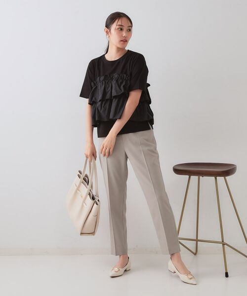 OPAQUE.CLIP / オペーク ドット クリップ カットソー | ダブルフリルデザイントップス【洗濯機洗い可】 | 詳細6