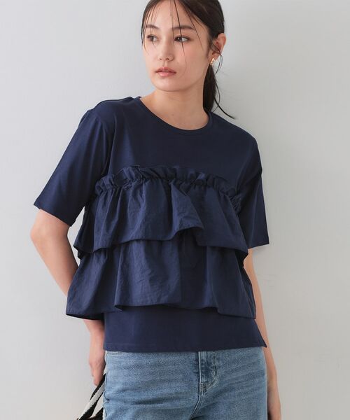OPAQUE.CLIP / オペーク ドット クリップ カットソー | ダブルフリルデザイントップス【洗濯機洗い可】 | 詳細9