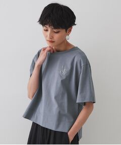 OPAQUE.CLIP / オペーク ドット クリップ Tシャツ | 刺繍ロゴワイドシルエットTシャツ【洗濯機洗い可】