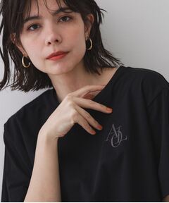 OPAQUE.CLIP / オペーク ドット クリップ Tシャツ | 刺繍ロゴワイドシルエットTシャツ【洗濯機洗い可】