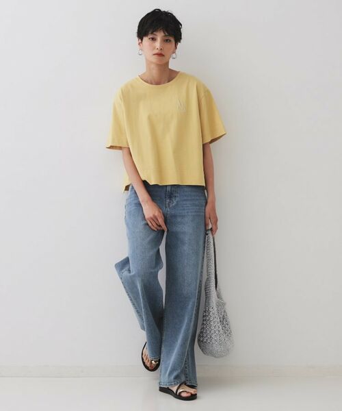 OPAQUE.CLIP / オペーク ドット クリップ Tシャツ | 刺繍ロゴワイドシルエットTシャツ【洗濯機洗い可】 | 詳細13