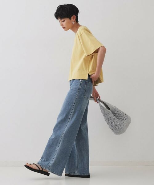 OPAQUE.CLIP / オペーク ドット クリップ Tシャツ | 刺繍ロゴワイドシルエットTシャツ【洗濯機洗い可】 | 詳細14