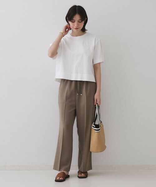 OPAQUE.CLIP / オペーク ドット クリップ Tシャツ | 刺繍ロゴワイドシルエットTシャツ【洗濯機洗い可】 | 詳細2