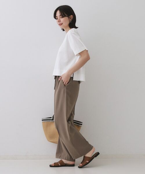 OPAQUE.CLIP / オペーク ドット クリップ Tシャツ | 刺繍ロゴワイドシルエットTシャツ【洗濯機洗い可】 | 詳細3