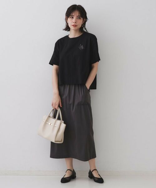 OPAQUE.CLIP / オペーク ドット クリップ Tシャツ | 刺繍ロゴワイドシルエットTシャツ【洗濯機洗い可】 | 詳細9